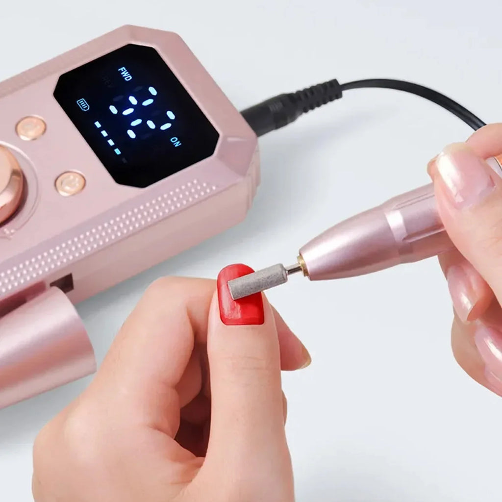 Wireless Use Nail Drill Machine 1600mAh Nail Drill Milling Sander Nail Art Manicure Grinder Nail Polisher Cutter Kit Rechargeable Nail Sander File For Manicure Salon Tool