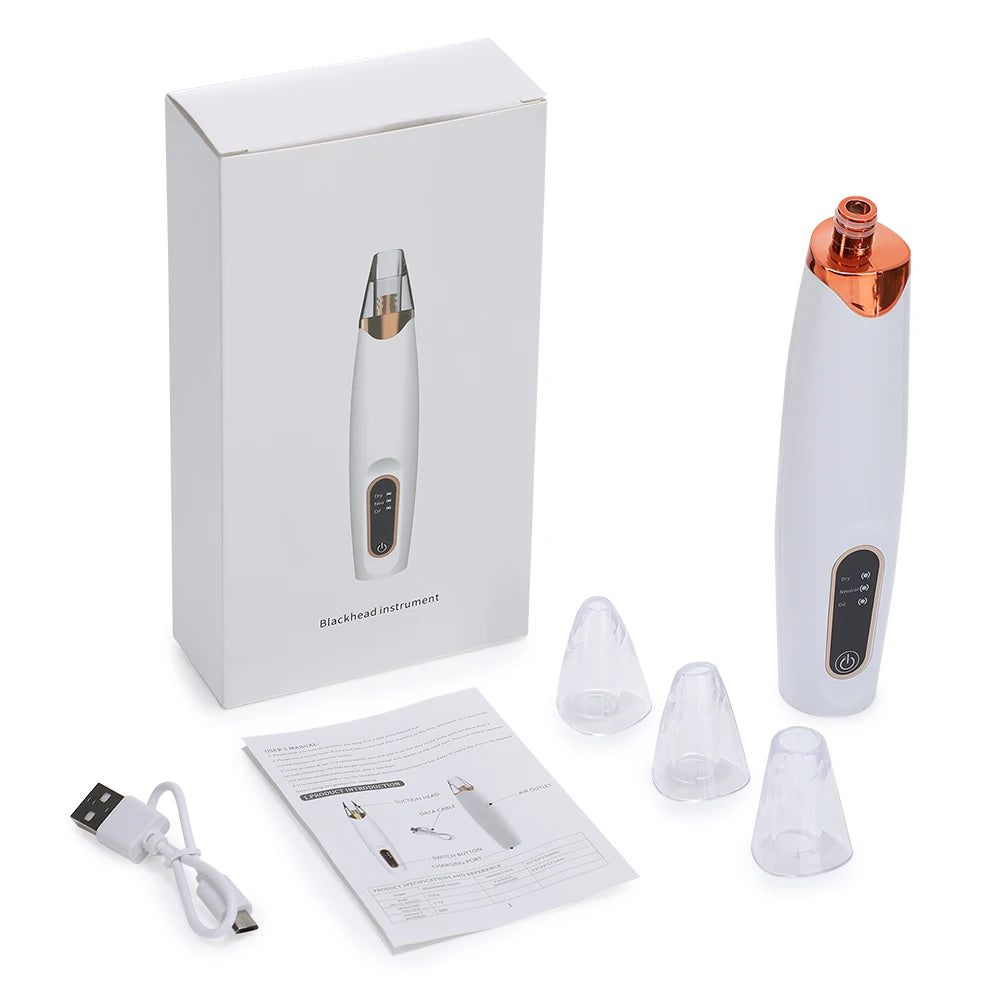 Portable Blackhead Remover Face Nose Pore Cleaner Extractor Face Vacuum Blackhead Removal Skin Care Tool Rechargeable