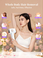 IPL Hair Removal with Ice Cooling Care Function for Women Permanent,999,999 Flashes Painless IPL Hair Remover Device