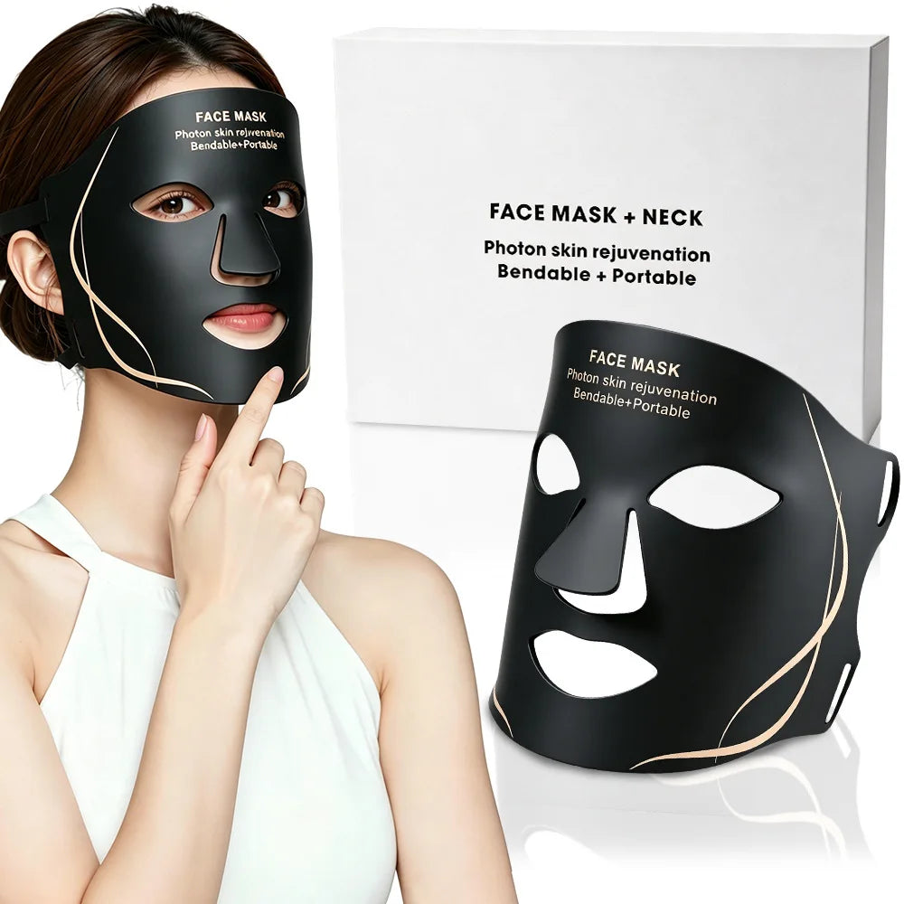 Red Light Therapy 210 LED Beads Silicone 7 Colors LED Face Mask for Anti-Aging Wrinkles Skin Rejuvenatio Home Use Beauty Mask