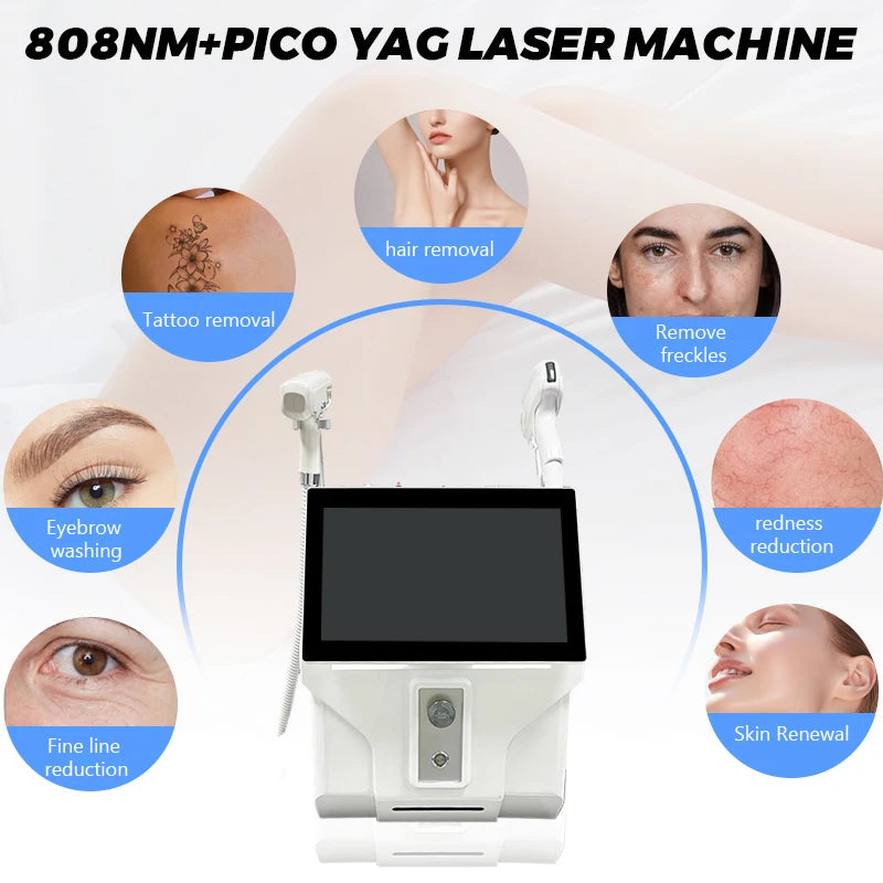 5000W FAC Diode Laser Hair Removal Machine 5 Wavelength Painless Permanent Portable Salon Beauty Salon Permanent tattoo removal